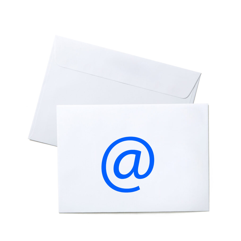 envelope with e-mail sign